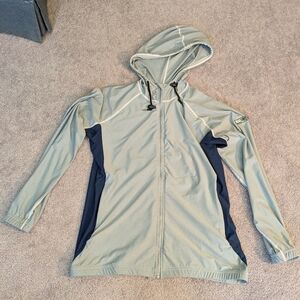 UPF 50 women's zip up jacket with hood